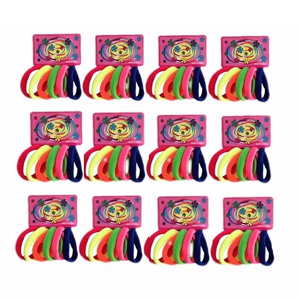 XUXINHA DE CABELO COLORIDA 72 UN - 12 KITS - ATACADO