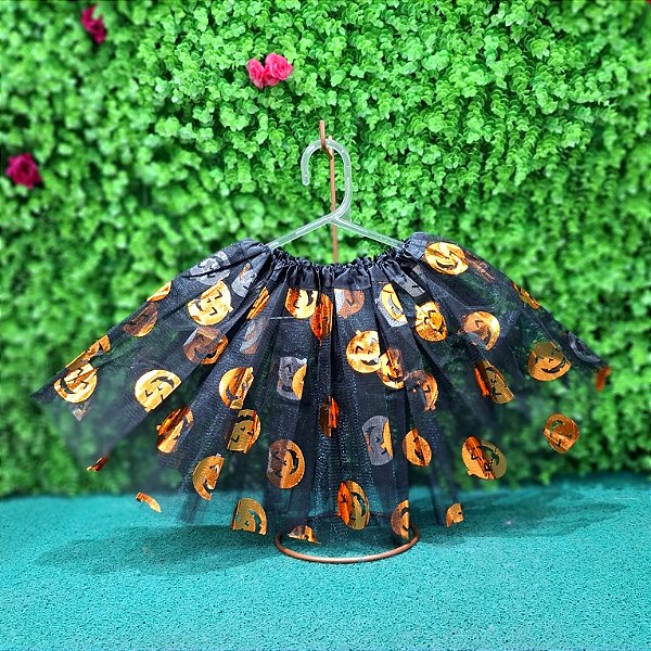 SAIA TULE PRETA ABOBORA LARANJA