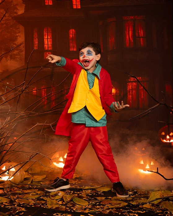 FANTASIA CORINGA VERMELHO INFANTIL