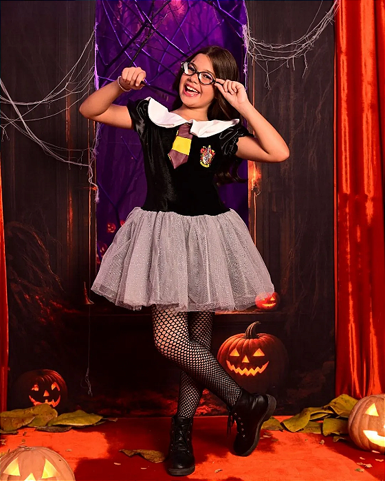 FANTASIA HERMIONE HARRY POTTER FEMININA INFANTIL
