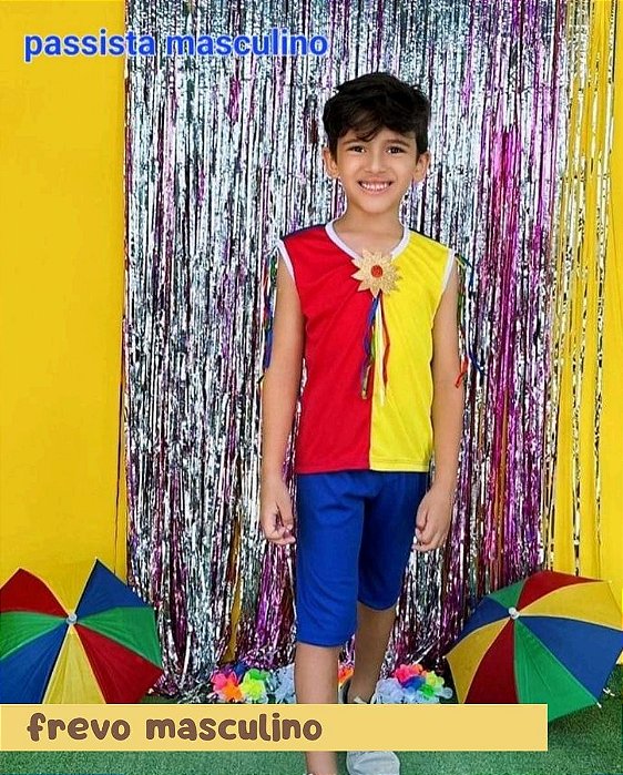 Fantasia Passista Frevo Masculino Infantil