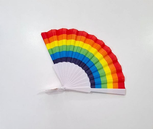 LEQUE COLORIDO ARCO-ÍRIS