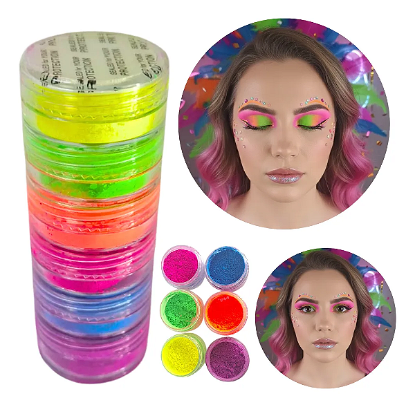 Torre Tinta em Pó Neon - 6 Cores