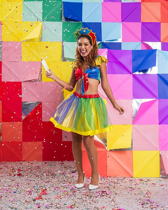 Fantasia Passista Frevo Adulto LUXO
