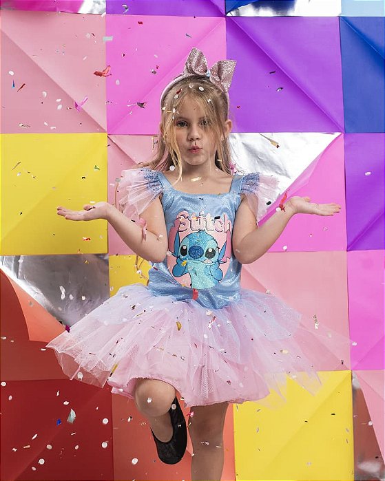 Fantasia Stitch Luxo Infantil