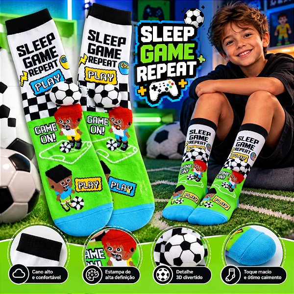 MEIA MALUCA 3D DIVERTIDA - FUTEBOL
