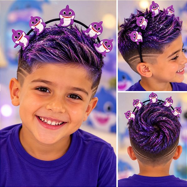 CABELO MALUCO - BABY SHARK ROXO