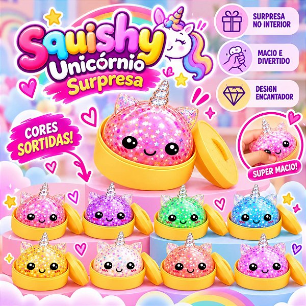 SQUISHY UNICÓRNIO SURPRESA