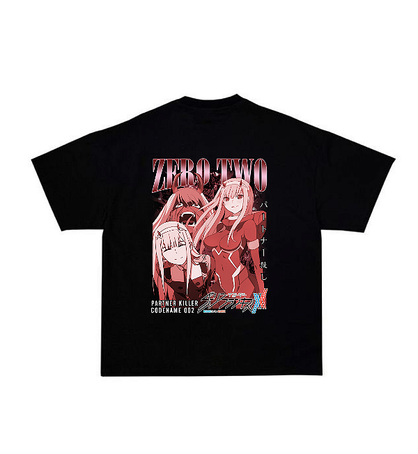 camiseta StreetWear Oversized Zero Two