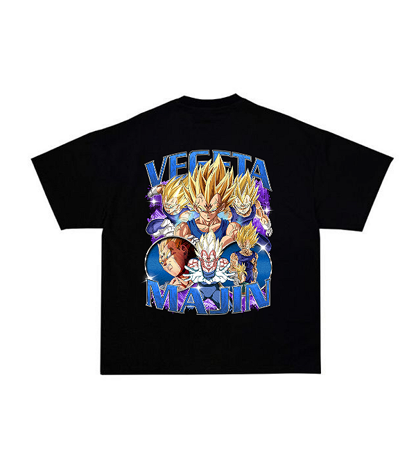camiseta StreetWear Oversized dbz vegeta majin