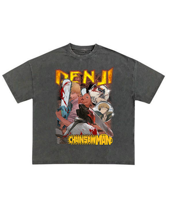 camiseta StreetWear Oversized Denji Chainsaw Man