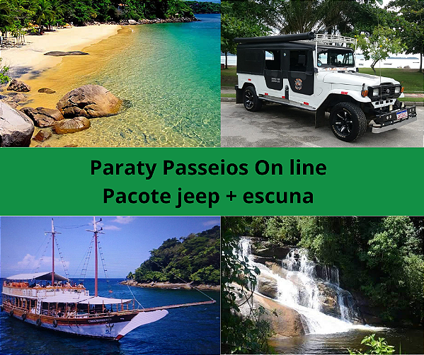 Pacote Escuna dois andares + jeep 4x4