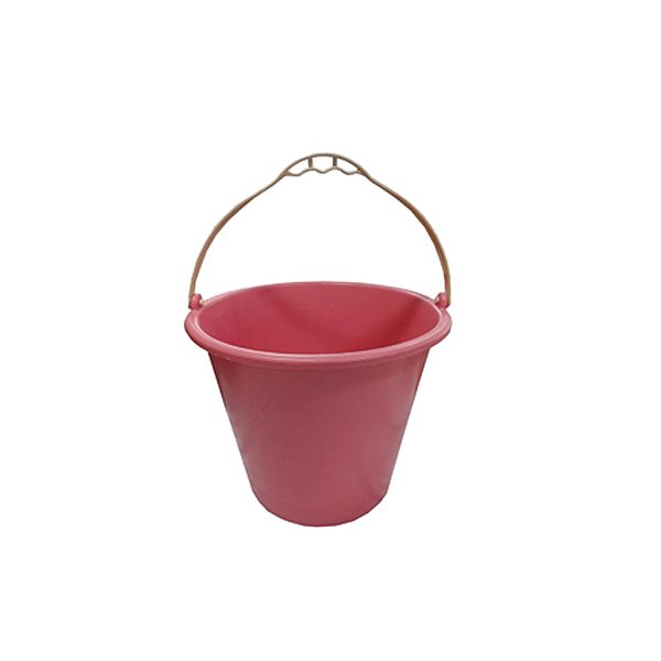 BALDE MULTIUSO 12L ROSA/BCA . PLAST