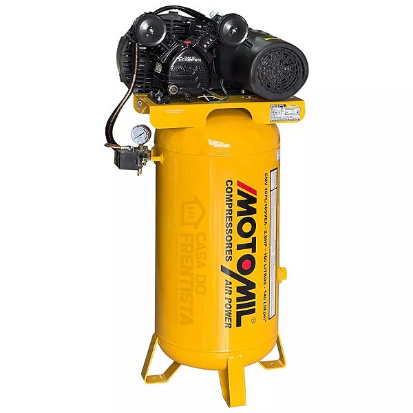 COMPRESSOR DE AR VERTICAL 100L 10 PÉS 2HP 220V MONO MOTOMIL