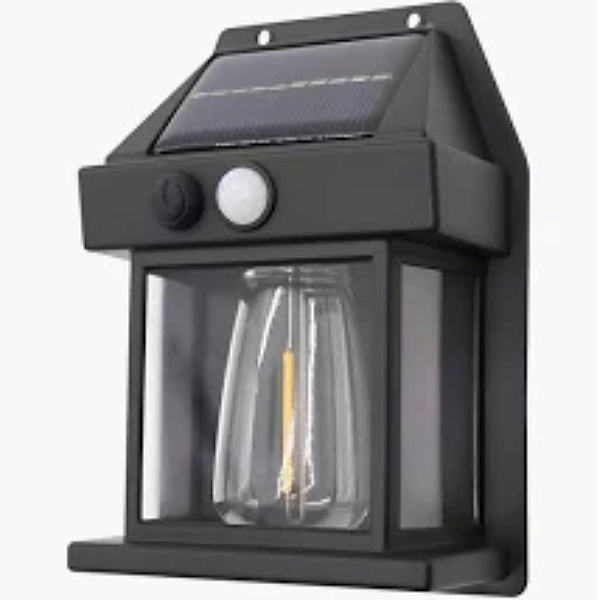 LUMINARIA SOLAR LAMPADA RETRO PRETA KAISHU CTB