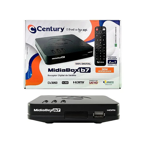 RECEPTOR HD MIDIA BOX E7 P TV SINAL DIGITAL MIDIASAT .1