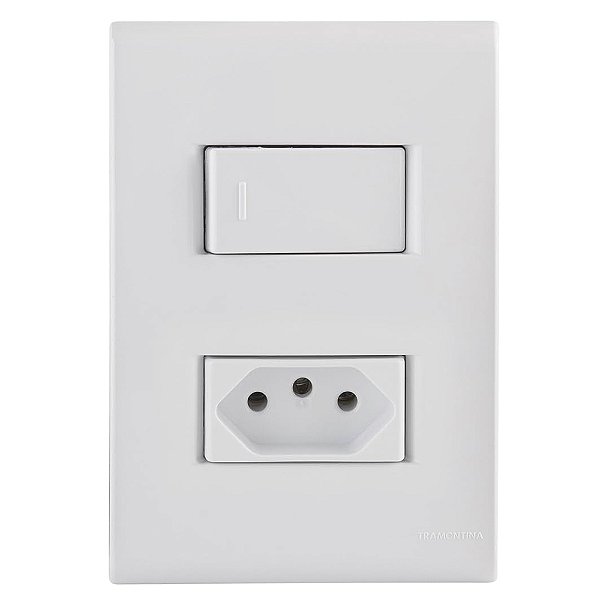 INTERRUPTOR EMB PARAL 1TEC+1TOM 10A 2P+T LIZ TRAMONT .