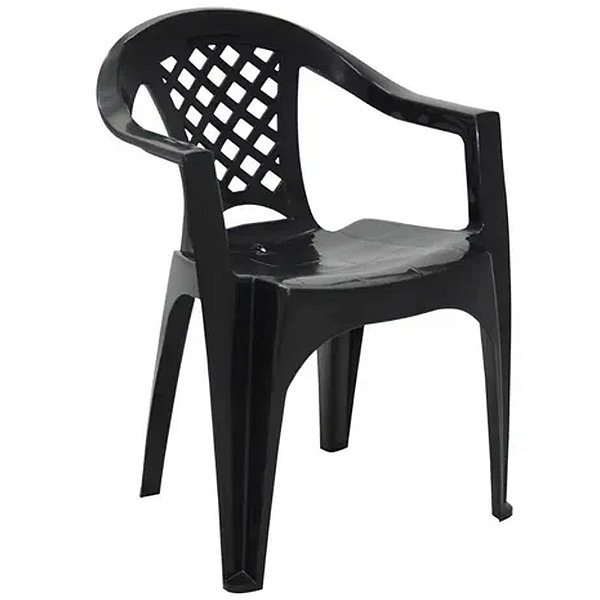 POLTRONA PLAST TRAMONTINA IGUAPE PRETA .