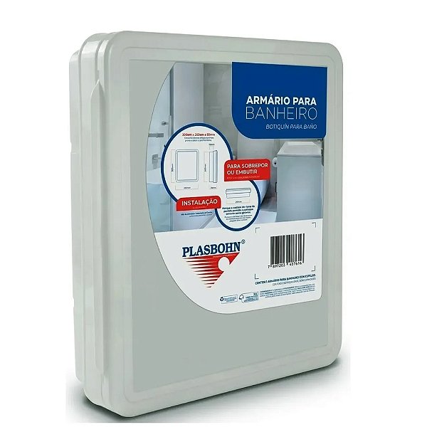 ARMARIO P/ BANHEIRO BRANCO 35X30X9MM 701 PLASBOHN .