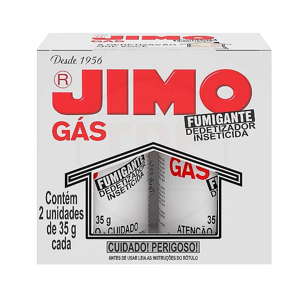 DEDETIZADOR JIMO GAS COM 2 TUBOS 35G .