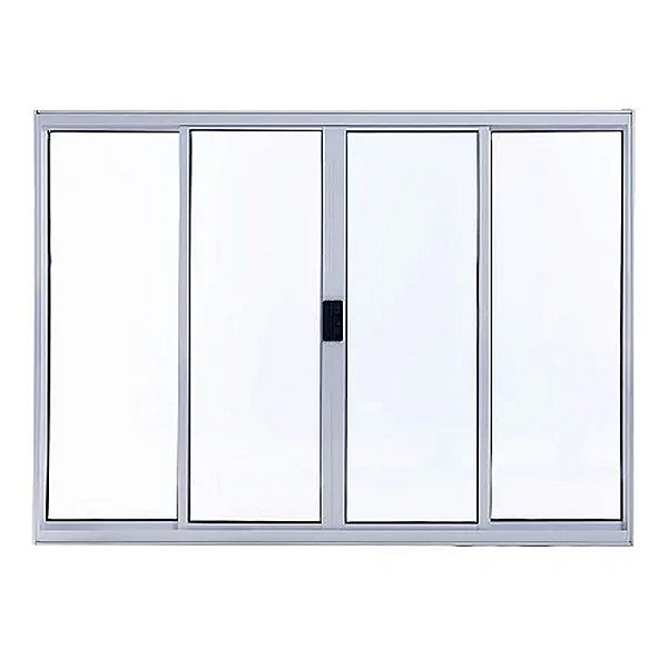 JANELA ALUM CORRER 4FL 2FIXA 2MOVEL BR 120X100