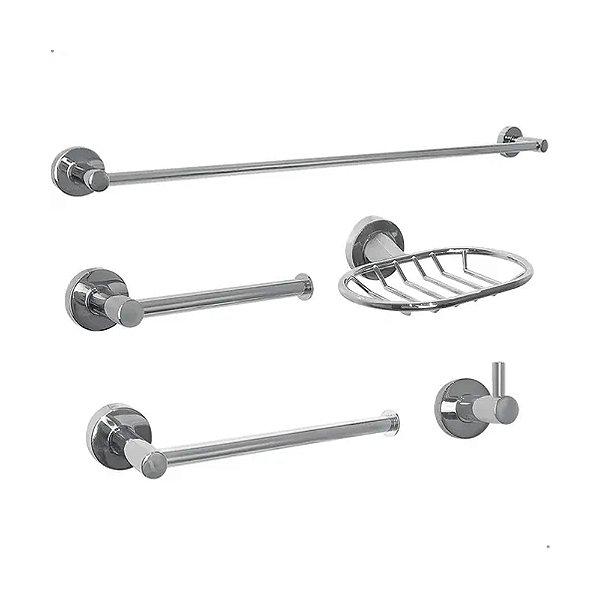 KIT ACESS BANHEIR 5PC MET CROM KIT001 ALPHA