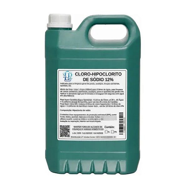 HIPOCLORITO DE SODIO LIMP 10 A12% 5LTS .