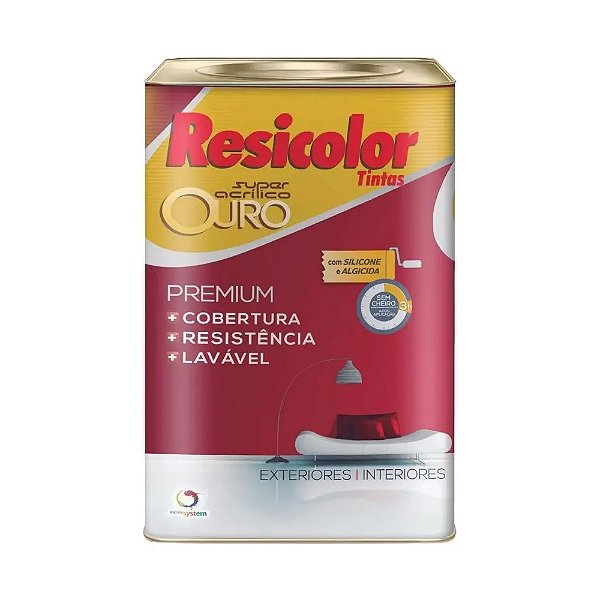 TINTA RESIC ACRIL FOSC OURO B MEDIA 18L .