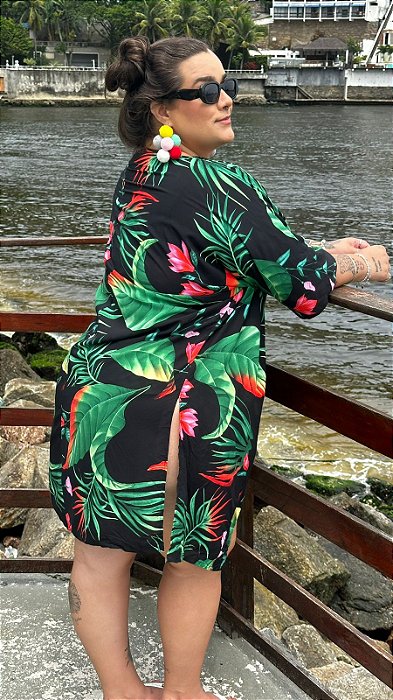 KIMONO MÁXI  (Tam.Único,veste 46 ao 56)