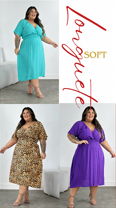 VESTIDO SOFT LONGUETE (cores)