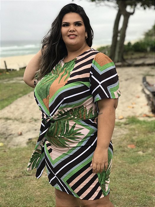 VESTIDO THUANY FOLHAGEM  - Super Elegante, Prático e Chique para seus dia com muito estilo e o conforto que você gosta.