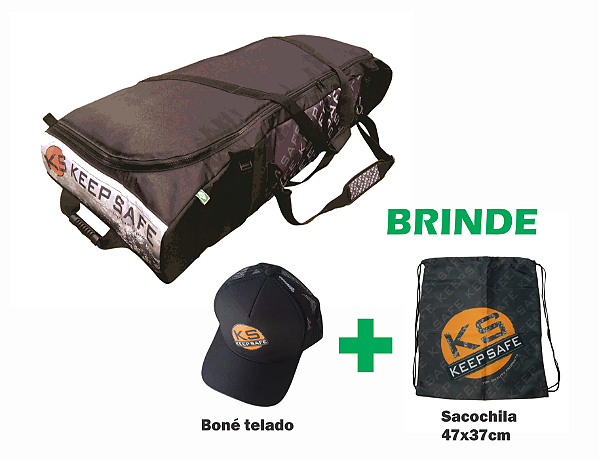 KIT PROMOCIONAL - Capa Sarcófago Kitesurf com rodas Keep Safe - PRO KITE 25 + BRINDE
