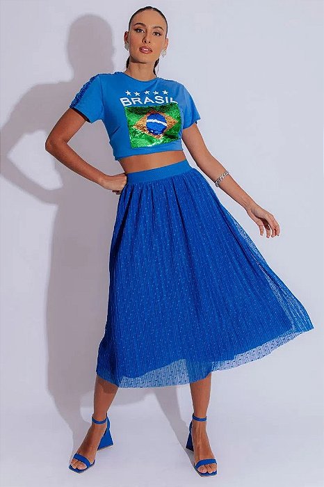 SAIA MIDI ARY AZUL SS23
