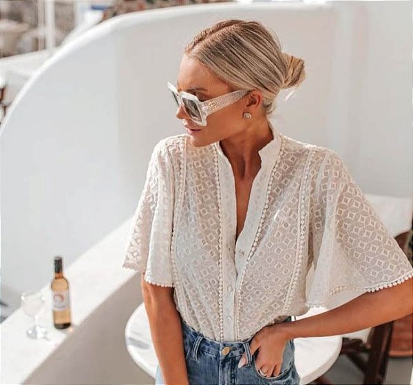 SANTORINI | CAMISA BORDADA EGINA Código: KM140957