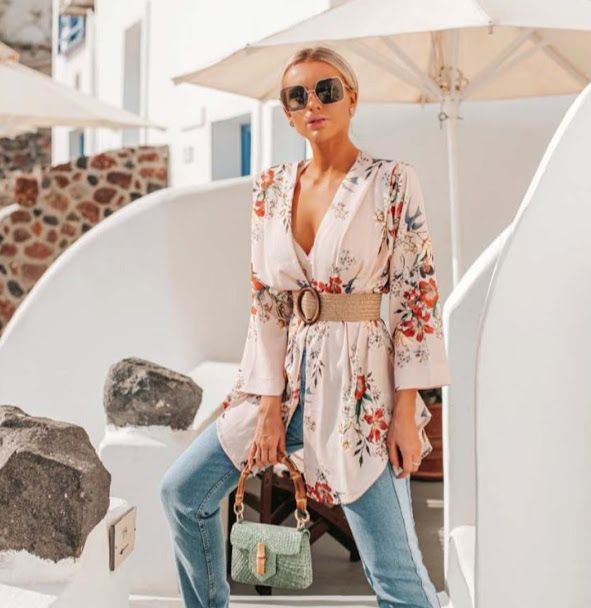 SANTORINI | KIMONO TÁLIA C/ CINTO Código: KM140903