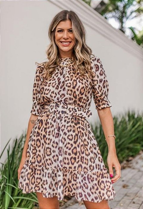 Bazar | Ave Rara - VESTIDO Oncinha com cinto - OPVC 1020