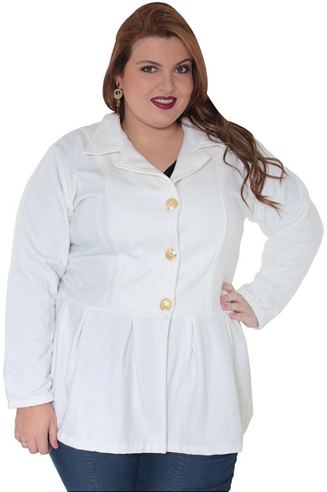 Casaco Plus Size Branco