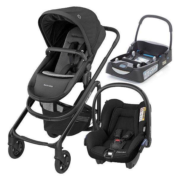 Carrinho de bebê Lila CP² TS TRIO Essential Black - Maxi-Cosi