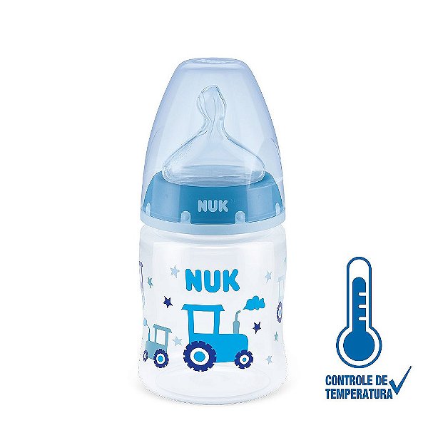 Mamadeira Controle de Temperatura 150ml Azul - NUK