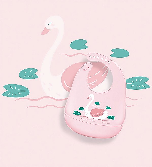 Babador de Silicone Bichos Cisne - KaBaby