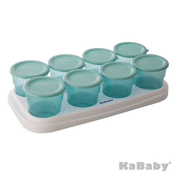 Kit 8 Potes de Papinha Azul - Kababy