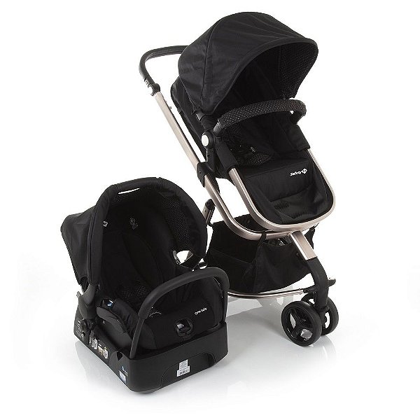 Carrinho de Bebê Travel System Mobi Black Rosé - Safety 1st