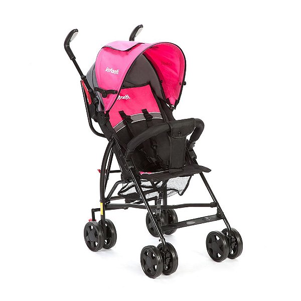 Carrinho de Bebê Umbrella Spin Neo Infanti Pink - Black Frame