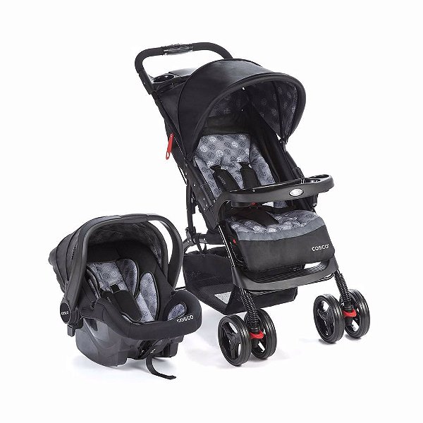 Travel System Moove 2.0 Duo Cosco Cinza Trama