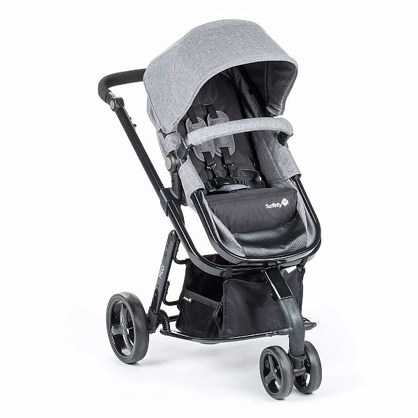 Carrinho de Bebê Mobi Grey Denim Black Safety 1St