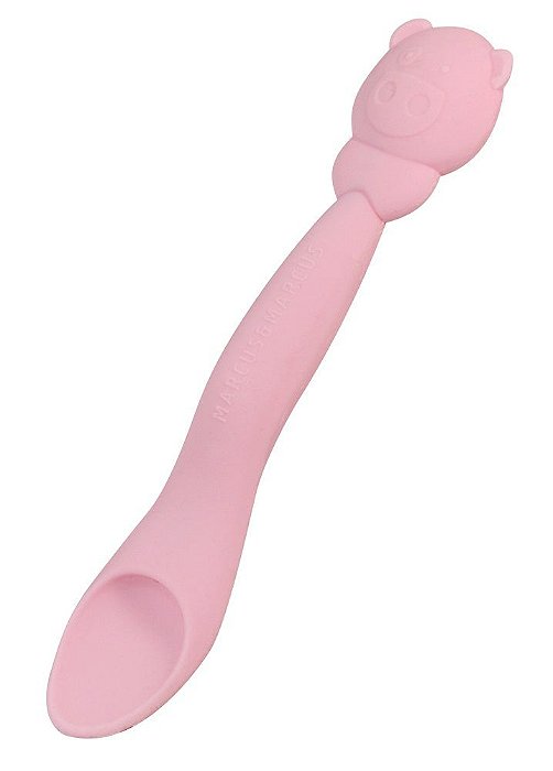 Colher em Silicone Porquinho Rosa - Marcus&Marcus