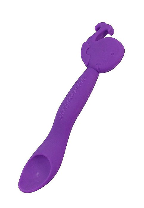 Colher em Silicone Baleia Roxo - Marcus&Marcus