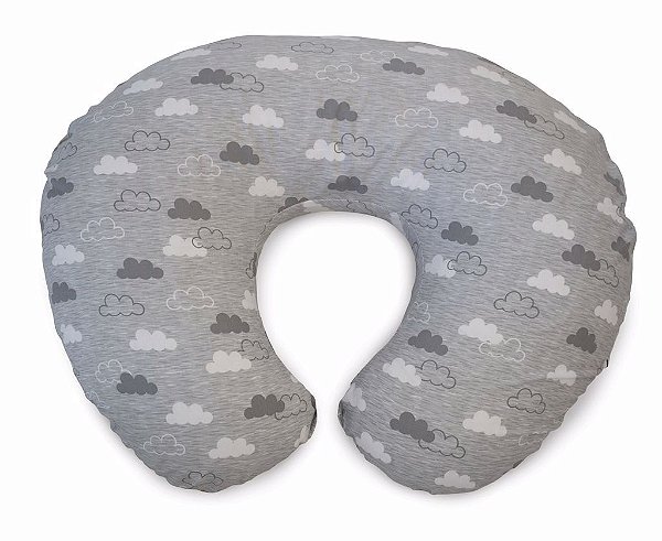 Almofada de Amamentação Boppy Chicco Algodão Clouds Cinza