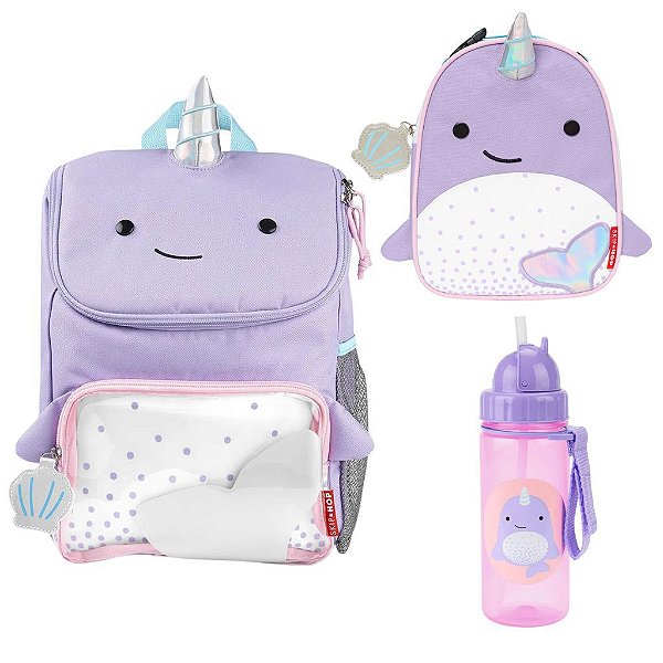 Kit com Bolsa Térmica Infantil e Garrafa Transparente