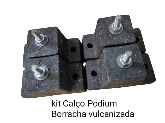 "Kit 04 Peças de Calço de Borracha Podium para Condensadoras de Ar-Condicionado Split (9k a 90k BTU): Versatilidade e Estabilidade para Todas as Marcas"